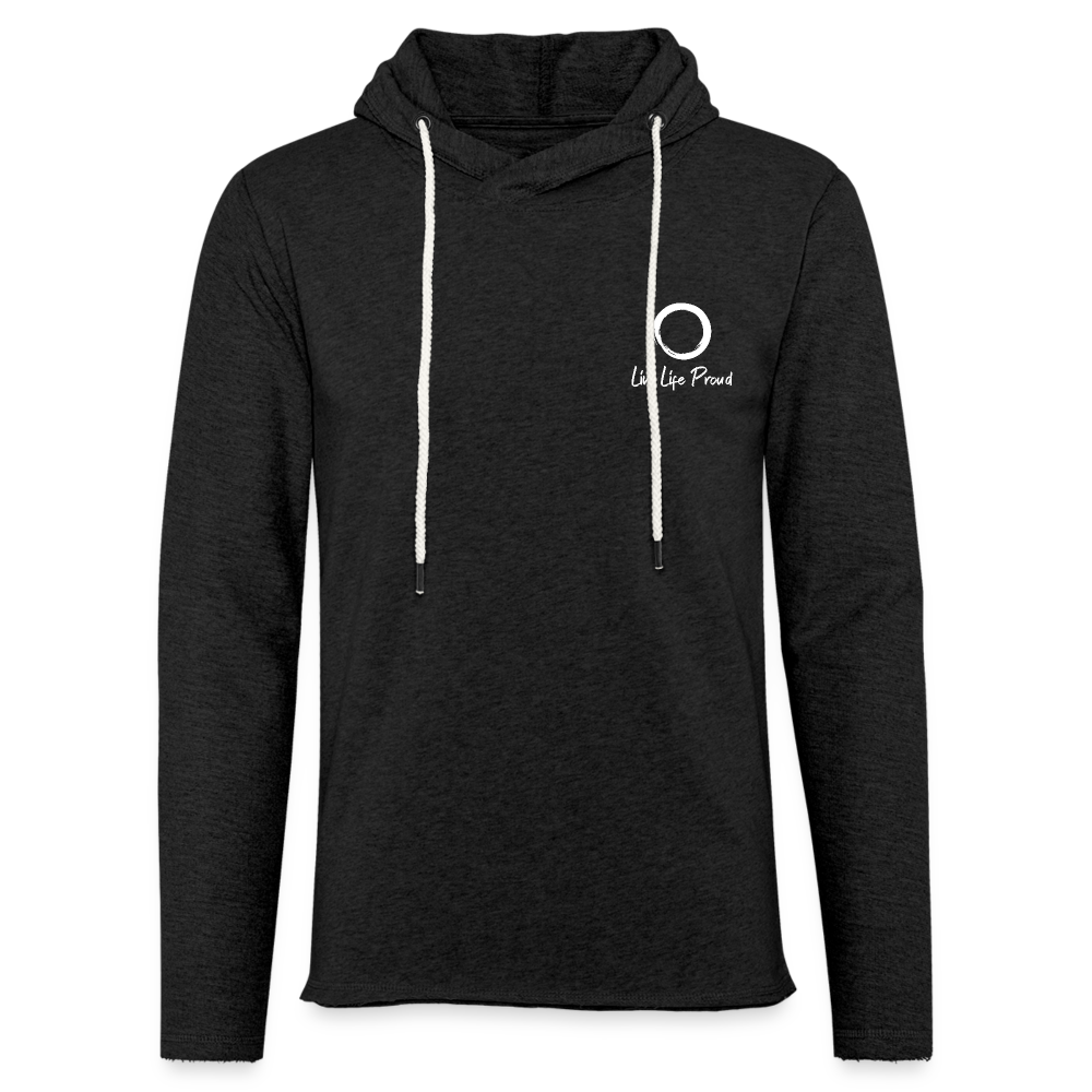 LGBT-Proud Lightweight Terry Hoodie - charcoal grey