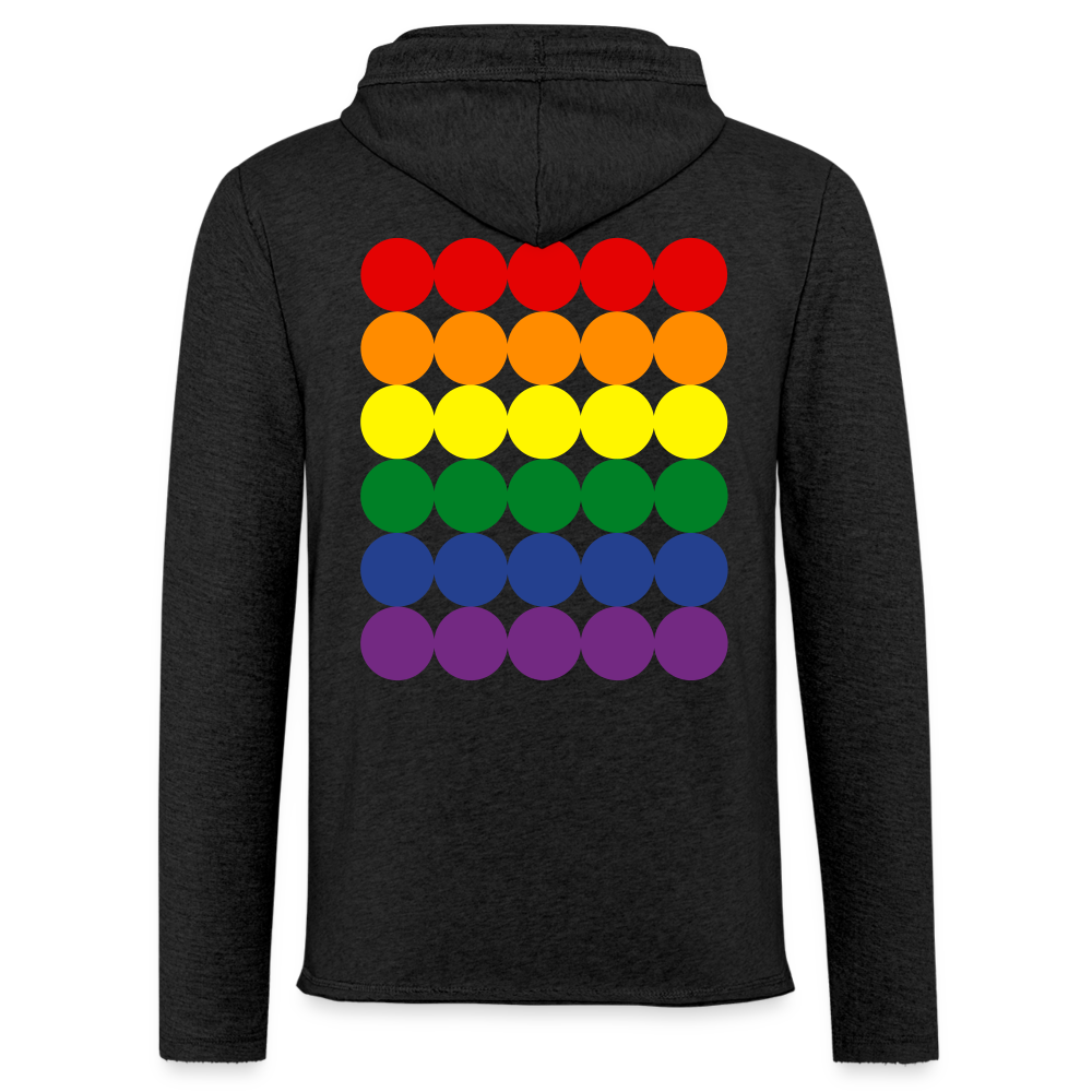 LGBT-Proud Lightweight Terry Hoodie - charcoal grey