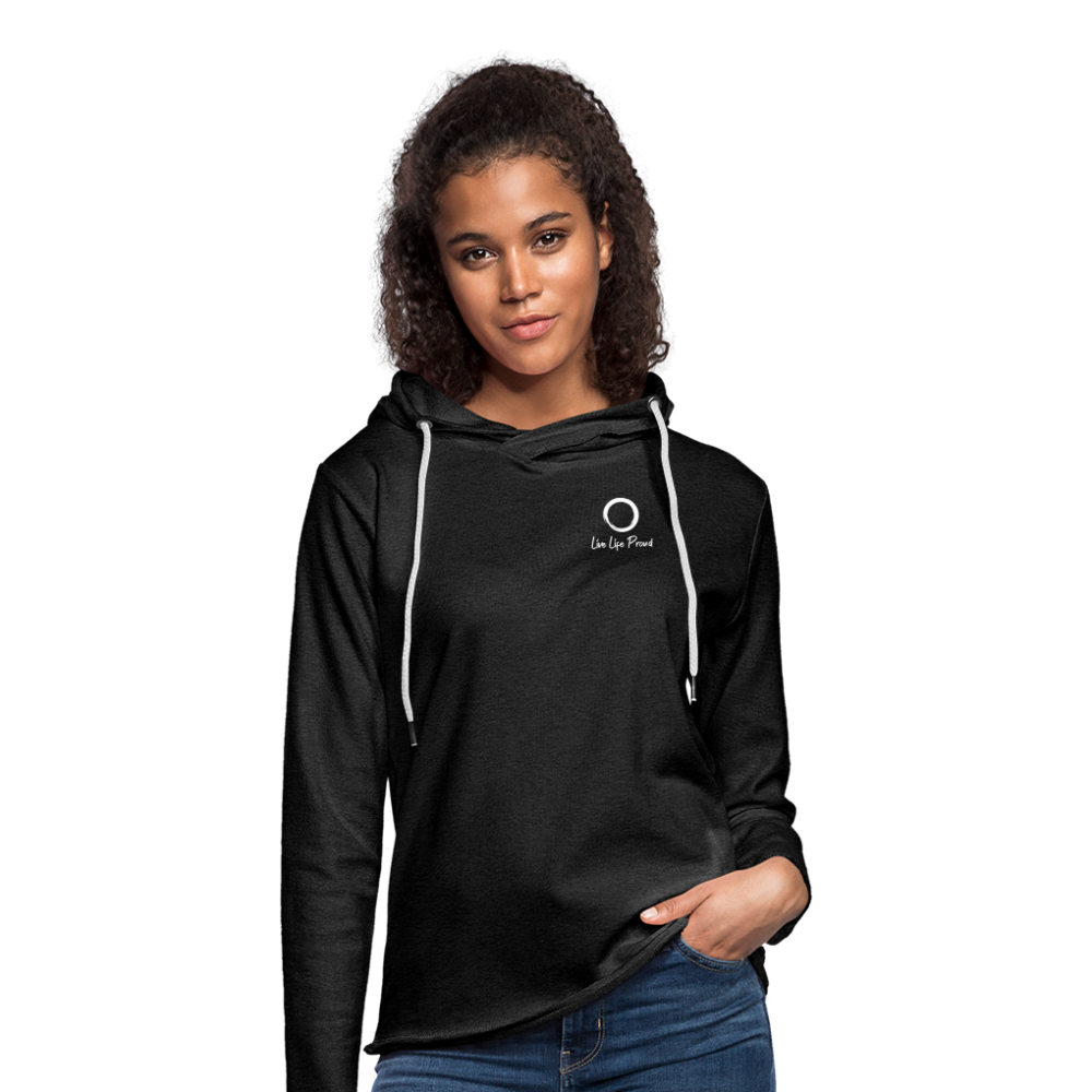 Trans-Proud Lightweight Terry Hoodie - charcoal grey